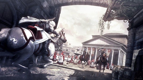 Cheval au galop avant le grand saut Cheval au galop avant le grand saut